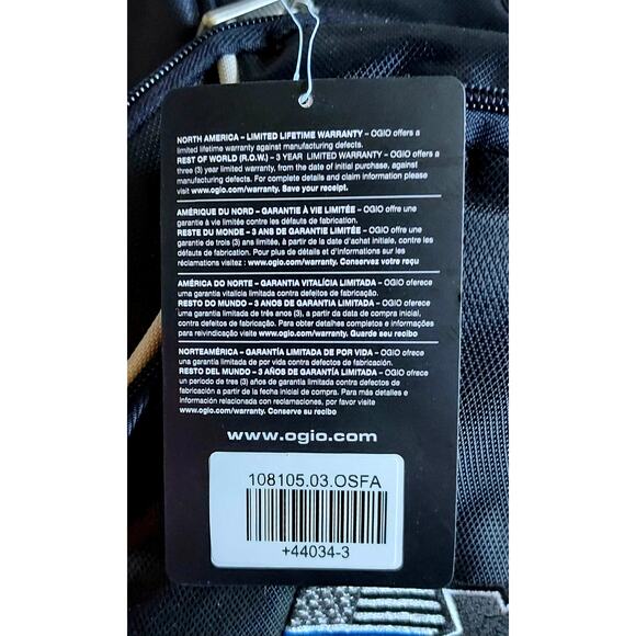 NEW OGIO Bounty Hunter 17" Computer Laptop Backpack Black Thin Blue Line Logo - Picture 11 of 11